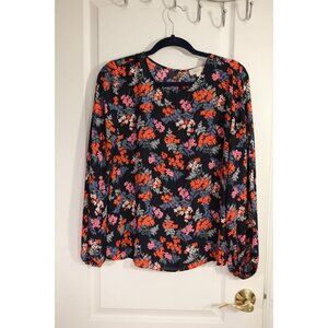 Loft Multi-colored Floral Blouse